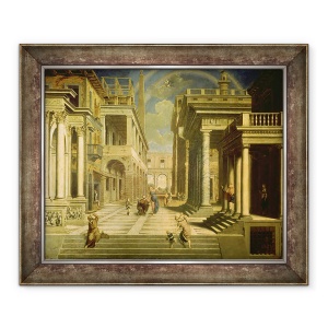 Tablou inramat - Paris Bordone - imparatul Augustus si Sibil, 70 x 85 cm