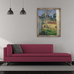 Tablou inramat - Paul Cezanne - Ferma la Auvers, 50 x 60 cm - Img 2