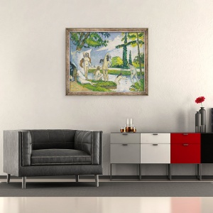 Tablou inramat - Paul Cezanne - Saldatori, 50 x 60 cm - Img 2