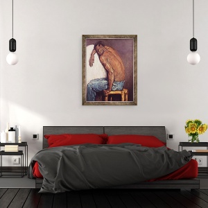 Tablou inramat - Paul Cezanne - Scipion negru, 70 x 90 cm - Img 3