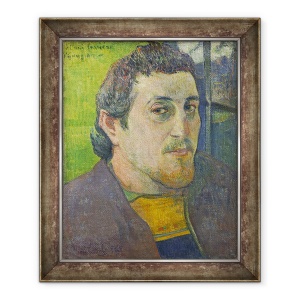 Tablou inramat - Paul Gauguin - Autoportret dedicat Carriere, 50 x 60 cm