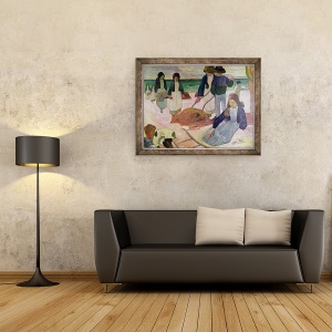 Tablou inramat - Paul Gauguin - Culegatori de alge marine, 60 x 80 cm - Img 2