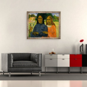 Tablou inramat - Paul Gauguin - Doua Femei, 50 x 60 cm - Img 2