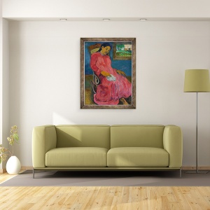 Tablou inramat - Paul Gauguin - Faaturuma Melancholic, 70 x 90 cm - Img 2