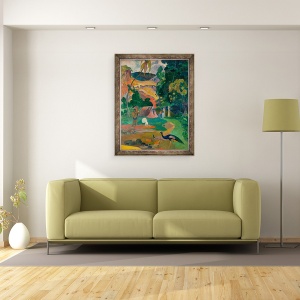 Tablou inramat - Paul Gauguin - Matamoe sau, Peisaj cu pauni, 60 x 80 cm - Img 2