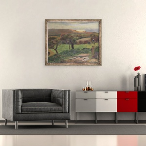 Tablou inramat - Paul Gauguin - Peisaj din Bretagne, 50 x 60 cm - Img 2