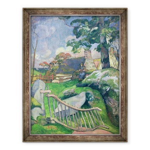 Tablou inramat - Paul Gauguin - Poarta din lemn sau, Portarul Porcului, 60 x 80 cm