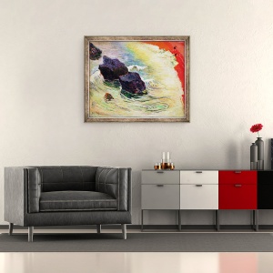 Tablou inramat - Paul Gauguin - Valul, 50 x 60 cm - Img 2