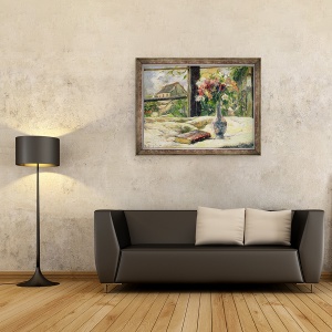 Tablou inramat - Paul Gauguin - Vaza de flori, 60 x 80 cm - Img 2