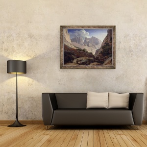 Tablou inramat - Paul Jean Flandrin - Cheile Atlasului, 60 x 80 cm - Img 2