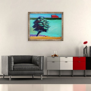 Tablou inramat - Paul Powis - Hambar rosu, 50 x 60 cm - Img 2