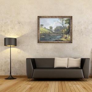 Tablou inramat - Paul Sandby - Castelul Roslin, 60 x 80 cm - Img 2