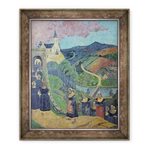 Tablou inramat - Paul Serusier - Iertarea lui Notre-Dame-des-Portes la Chateauneuf-du-Faou, 50 x 60 cm