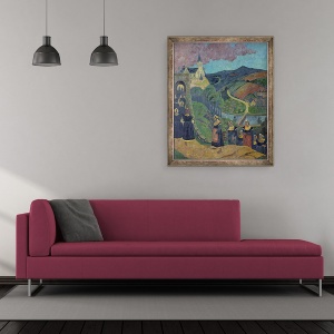Tablou inramat - Paul Serusier - Iertarea lui Notre-Dame-des-Portes la Chateauneuf-du-Faou, 50 x 60 cm - Img 2