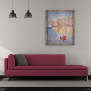 Tablou inramat - Paul Signac - Baliza Rosie, Sfantul Tropez, 50 x 60 cm - Img 2