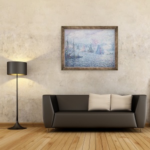 Tablou inramat - Paul Signac - Portul Rotterdam, sau Fumes, 60 x 80 cm - Img 2