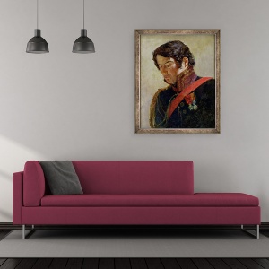 Tablou inramat - Paulin Jean Baptiste Guerin - Studiu pentru Portretul Baronului Dominique Larrey 1766-1843, 50 x 60 cm - Img 2