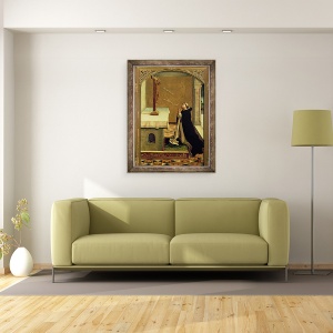 Tablou inramat - Pedro Berruguete - Sf. Petru Mucenic c.1205-52 la rugaciune, 60 x 80 cm - Img 2