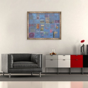Tablou inramat - Peter McClure - VIZIUNE 20-20... VIRUSUL. 20-20, 50 x 60 cm - Img 2