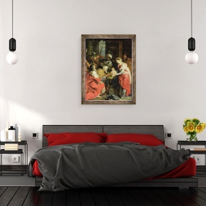 Tablou inramat - Peter Paul Rubens - Adorarea magilor I, 70 x 90 cm - Img 3