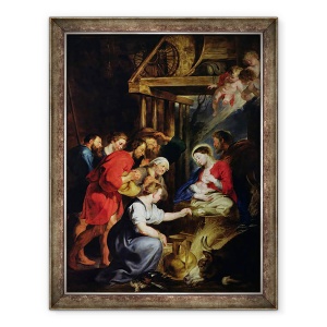 Tablou inramat - Peter Paul Rubens - Adorarea Pastorilor, 70 x 90 cm