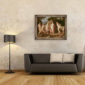 Tablou inramat - Peter Paul Rubens - Hotararea de la Paris, 60 x 80 cm - Img 2