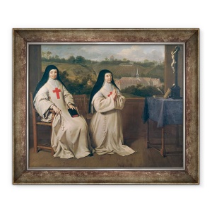 Tablou inramat - Philippe de Champaigne - Doua calugarite, 50 x 60 cm