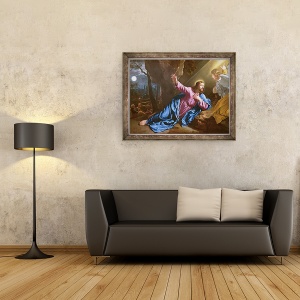 Tablou inramat - Philippe de Champaigne - Hristos in Gradina Maslinilor, 70 x 90 cm - Img 2
