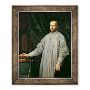 Tablou inramat - Philippe de Champaigne - Jean Duvergier de Hauranne 1581-1643 Abbot of Saint-Cyran, 50 x 60 cm