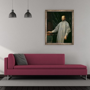 Tablou inramat - Philippe de Champaigne - Jean Duvergier de Hauranne 1581-1643 Abbot of Saint-Cyran, 50 x 60 cm - Img 2