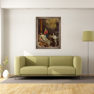 Tablou inramat - Philippe de Champaigne - Juramantul lui Ludovic al XIII-lea 1601-43 rege al Frantei si al Navarei, 60 x 80 cm - Img 2