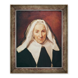 Tablou inramat - Philippe de Champaigne - Portretul unei femei in varsta, 50 x 60 cm