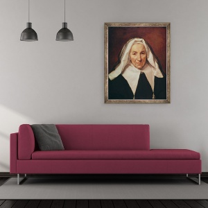 Tablou inramat - Philippe de Champaigne - Portretul unei femei in varsta, 50 x 60 cm - Img 2