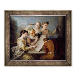 Tablou inramat - Philippe Mercier - Sensul vederii, 50 x 60 cm