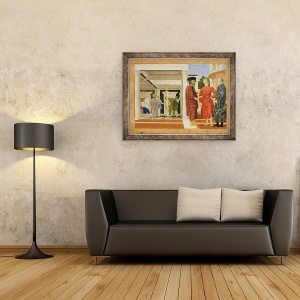 Tablou inramat - Piero della Francesca - Flagelarea lui Hristos, 70 x 90 cm - Img 2