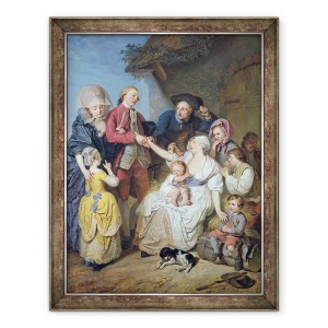 Tablou inramat - Pierre Alexandre Wille - Caritate, 70 x 90 cm