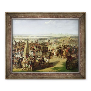 Tablou inramat - Pierre Antoine Augustin Vafflard - Armata franceza tragand in jos coloana Rosbach, 18 octombrie 1806, 50 x 60 cm