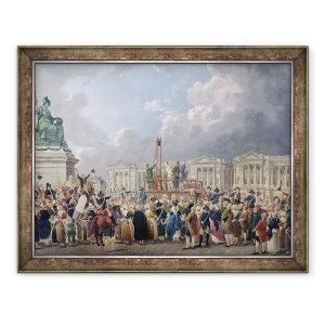 Tablou inramat - Pierre-Antoine Demachy - O executie, Place de la Revolution, 60 x 80 cm