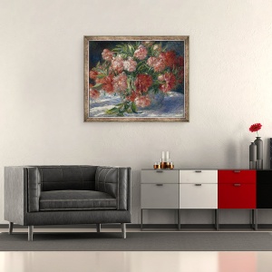 Tablou inramat - Pierre Auguste Renoir - Bujori, 50 x 60 cm - Img 2