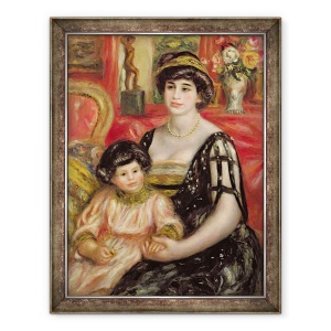 Tablou inramat - Pierre Auguste Renoir - Doamna Josse Bernheim-Jeune si fiul ei Henry, 60 x 80 cm