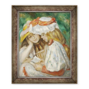 Tablou inramat - Pierre Auguste Renoir - Doua fete de lectura, 50 x 60 cm