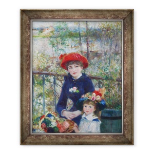 Tablou inramat - Pierre Auguste Renoir - Doua surori pe terasa, 70 x 85 cm