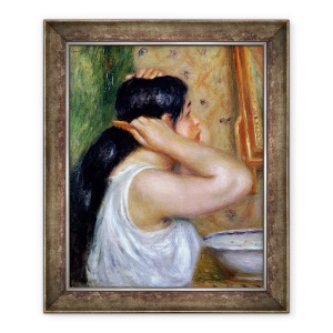 Tablou inramat - Pierre Auguste Renoir - Fata pieptanare parul, 50 x 60 cm