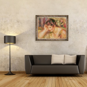Tablou inramat - Pierre Auguste Renoir - Femeie inclinat, 60 x 80 cm - Img 2