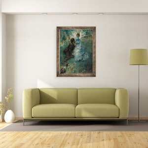 Tablou inramat - Pierre Auguste Renoir - indragostitii, 60 x 80 cm - Img 2