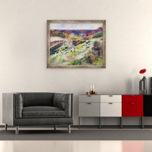 Tablou inramat - Pierre Auguste Renoir - Peisaj la Warmemont, 50 x 60 cm - Img 2