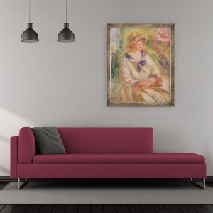 Tablou inramat - Pierre Auguste Renoir - Portret De O Femeie, 50 x 60 cm - Img 2