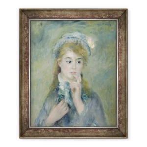 Tablou inramat - Pierre Auguste Renoir - Portret De O Tanara Femeie LIngenue, 70 x 85 cm