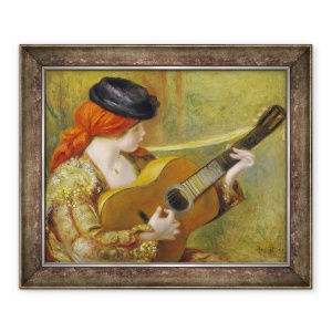 Tablou inramat - Pierre Auguste Renoir - Tanara femeie spaniola cu o chitara, 70 x 85 cm