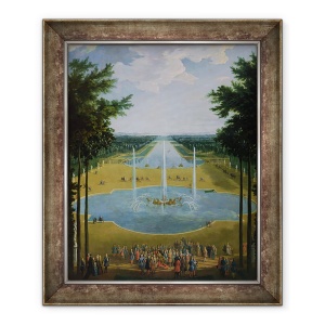 Tablou inramat - Pierre-Denis Martin - Vedere la Bassin dApollon in gradinile de la Versailles, 50 x 60 cm